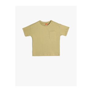 Koton Basic T-Shirt Short Sleeve Pocket Detailed Cotton