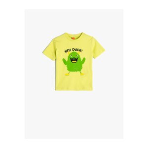 Koton Monster Print T-Shirt Short Sleeve Crew Neck Cotton