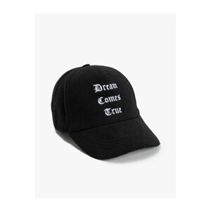 Koton Cap Hat Motto Embroidered Wool Blended
