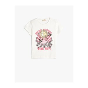 Koton T-Shirt Sun Theme Short Sleeve Cotton