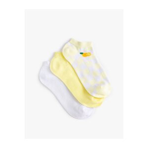 Koton Set of 3 Booties and Socks with Fruit Pattern, Multicolor