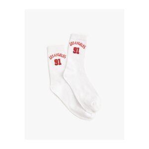 Koton College Socks With Embroidered Numbers
