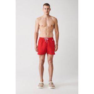 Avva Men's Red Quick Dry Standard Size Plain Swimwear with Special Boxes