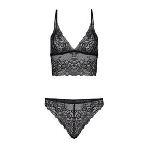 Trendyol Black Lace Capless Underwear Set with Shorts