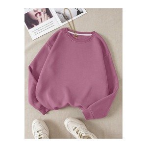 Know Women's Lilac Purple Plain Crewneck Sweatshirt.
