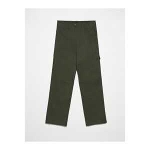 Dilvin 70669 Cotton Cargo Carpenter Trousers-Khaki