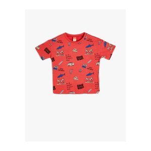 Koton T-Shirt Summer Theme Printed Short Sleeve Cotton