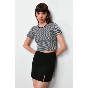 Trendyol Black Flexible Mini Short Skirt