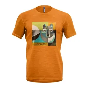 Pánské tričko Crazy Idea  Joker Wolf/Mustard