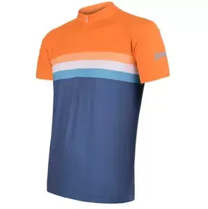 Pánský dres Sensor  Cyklo Summer Stripe Blue/Orange