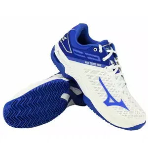 Dámská tenisová obuv Mizuno  Wave Exceed Tour 4 CC White/Blue  EUR 38,5