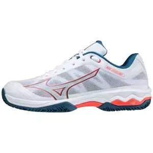 Pánská tenisová obuv Mizuno  Wave Exceed Light Clay White/Cherry  EUR 44