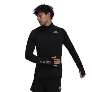 Pánské tričko adidas  Adizero Warm 1/2 Zip LS Black
