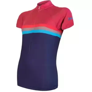Dámský cyklistický dres Sensor  Cyklo Summer Stripe Blue/Lilla