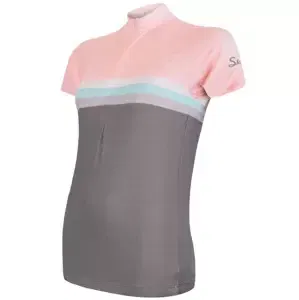 Dámský cyklistický dres Sensor  Cyklo Summer Stripe Grey/Pink