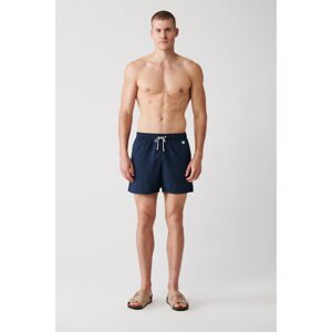 Avva Navy Blue Fast Drying Standard Size Plain Special Boxed Comfort Fit Swimsuit Sea Shorts