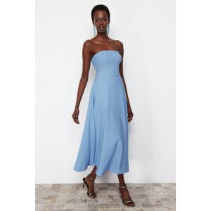 Trendyol Blue Waist Drop/Skater Woven Dress
