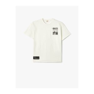 Koton T-Shirt Photo Printed Short Sleeve Crew Neck Cotton