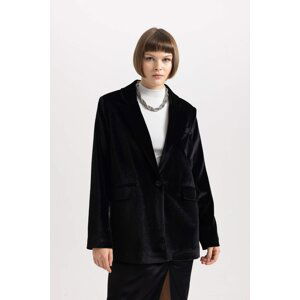 DEFACTO Oversize Fit Velvet Blazer