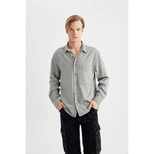 DEFACTO Oversize Fit Cotton Long Sleeve Shirt