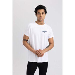 DeFactoFit Slim Fit Collar Printed Sports T-Shirt