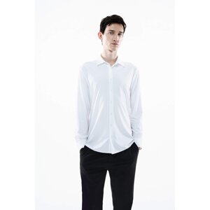 DEFACTO Slim Fit Polo Neck Jersey Long Sleeve Shirt