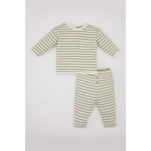 DEFACTO Baby Boy Striped Bottom Ribbed Camisole T-Shirt 2 Set