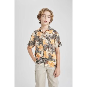DEFACTO Boy Oversize Fit Patterned Viscose Shirt