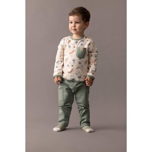 DEFACTO Baby Boy Safari Printed Sweatshirt Sweatpants 2 Piece Set