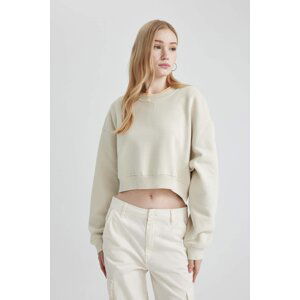 DEFACTO Crop Basic Sweatshirt