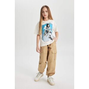 DEFACTO Girl Parachute Cargo Cotton Trousers