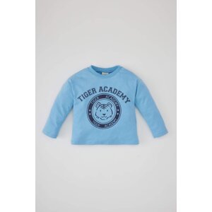 DEFACTO Baby Boy Regular Fit Crew Neck Tiger Pattern T-Shirt