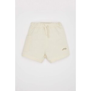 DEFACTO Baby Boy Regular Fit Label Printed Pique Shorts
