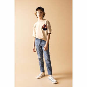 DEFACTO Boy Carrot Fit Ripped Detailed Straight Leg Jeans