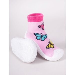 Yoclub Kids's Baby Girls' Anti-Skid Socks With Rubber Sole P1