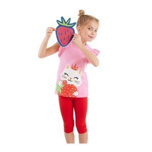 Denokids Strawberry Girls Kids T-shirt Leggings Suit