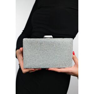 LuviShoes SEMENTA Silver Stoned Women's Evening Bag