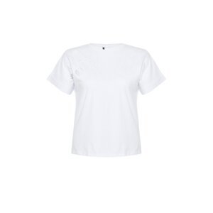 Trendyol Curve White Brode Detail Basic Knitted T-shirt
