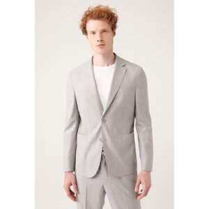 Avva Men's Gray Unlined Double Slit Jacket