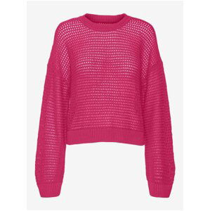 Tmavě růžový dámský svetr Vero Moda Madera - Dámské