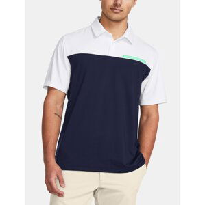 Under Armour Tričko UA T2G Color Block Polo-BLU - Pánské