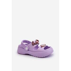 Dětské lehké pěnové sandále s ozdobami, fialová Ifrana