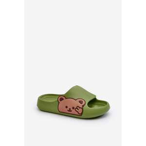 Lehké pěnové pantofle s medvídkem, Green Relif