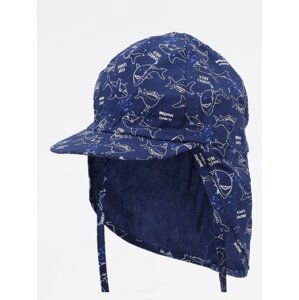 Yoclub Kids's Boys' Summer Cap With Neck Protection CLE-0118C-A100 Navy Blue