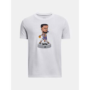 Under Armour Tričko UA CURRY BOBBLEHEAD SS-WHT - Kluci