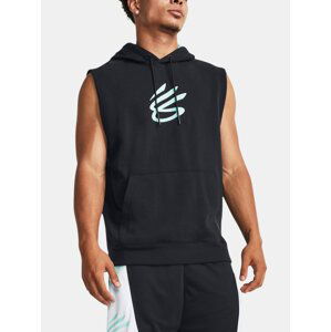 Under Armour Mikina Curry Fleece SLVLS Hoodie-BLK - Pánské