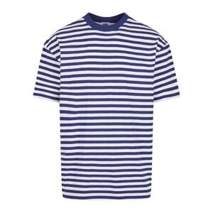 Pánské tričko Regular Stripe - bílá/tmavomodrá
