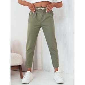 Dámské látkové kalhoty ERLON, zelené Dstreet