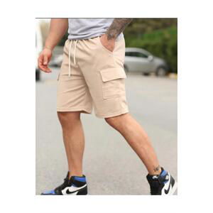 S2999 DEWBERRY CARGO POCKET MENS SHORT-BEIGE