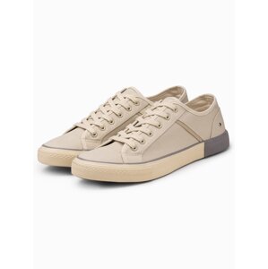 Ombre Classic men's sneakers with rivets - cream